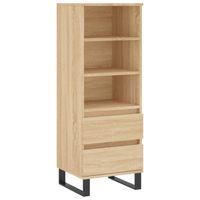 vidaXL Hoge kast 40x36x110 cm bewerkt hout sonoma eiken