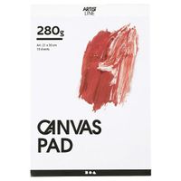 Creativ Company Canvas Blok Wit A4 280gr, 10 Vellen - thumbnail