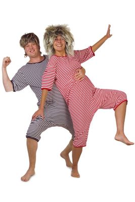 Dorus Badpak Carnaval rood/wit