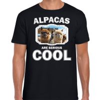 T-shirt alpacas are serious cool zwart heren - alpacas/ alpaca shirt 2XL  - - thumbnail