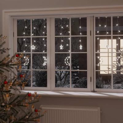 VidaXL Lichtslinger ster en maan afstandsbediening 138 led&apos;s koudwit