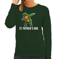 St. Patricks dab feest sweater/ outfit groen voor dames - St. Patricksday - swag / dabbin 2XL  -