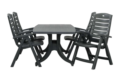 Hartman Europa tuintafel met 4 Florion verstelbare tuinstoelen