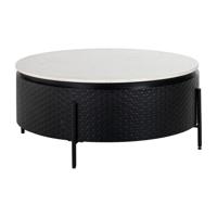 Richmond Ronde Salontafel Santorini Marmer, 90cm - Zwart - thumbnail