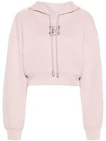 Off-White hoodie Bling Leaves Arrow à coupe crop - Rose