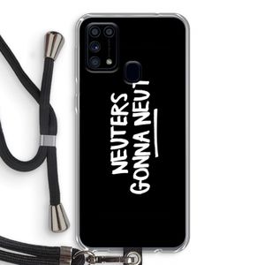 Neuters (zwart): Samsung Galaxy M31 Transparant Hoesje met koord
