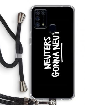 Neuters (zwart): Samsung Galaxy M31 Transparant Hoesje met koord