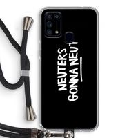 Neuters (zwart): Samsung Galaxy M31 Transparant Hoesje met koord