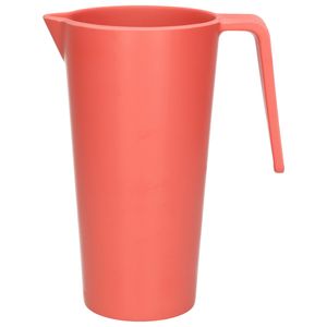 Schenkkan/waterkan - rood - 1500 ML - melamine - D10 x H21 cm