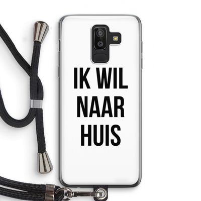 Ik wil naar huis: Samsung Galaxy J8 (2018) Transparant Hoesje met koord