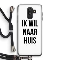 Ik wil naar huis: Samsung Galaxy J8 (2018) Transparant Hoesje met koord