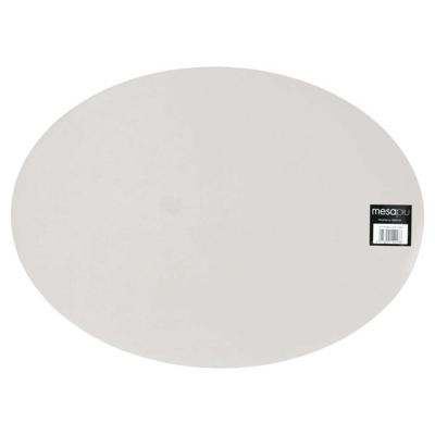 Mesapiu placemat lederlook light grey ovaal 45x33 cm