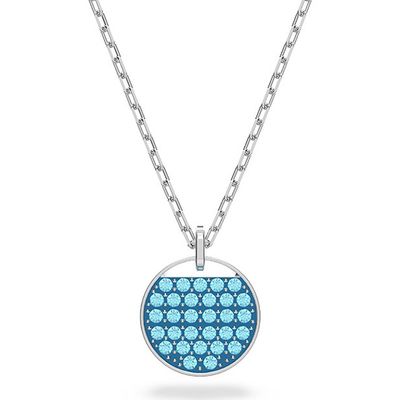 Swarovski 5642957 Ketting Ginger zilverkleurig-aquamarijnblauw