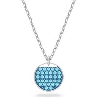 Swarovski 5642957 Ketting Ginger zilverkleurig-aquamarijnblauw - thumbnail