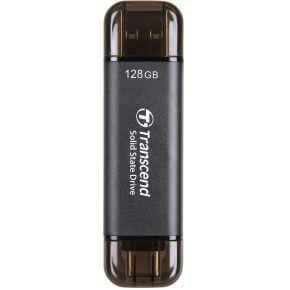 Transcend ESD310C Thunderbolt technologie 128 GB USB Type-A / USB Type-C USB 3.2 Gen 2x2 Zwart