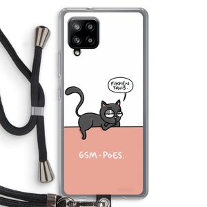 GSM poes: Samsung Galaxy A42 5G Transparant Hoesje met koord