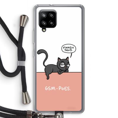 GSM poes: Samsung Galaxy A42 5G Transparant Hoesje met koord