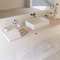 Opbouw Waskom Ideavit Solidtop 60x40x15 cm Solid Surface Mat Wit Ideavit