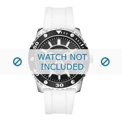 Guess horlogeband W10616G2 Rubber Wit