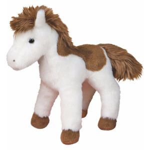 Gevlekte paarden knuffel western lichtbruin 20 cm