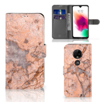 Motorola Moto G7 | G7 Plus | Bookcase | Marmer Oranje