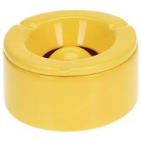 Stormasbak - terras asbakken - geel - 12 x 6 cm - Dolomiet kunststeen - buiten - tuin