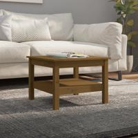 Salontafel 55x55x40 cm massief grenenhout honingbruin