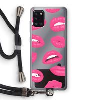Bite my lip: Samsung Galaxy A31 Transparant Hoesje met koord