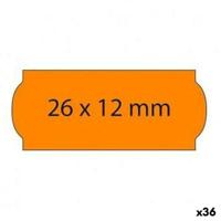 Etikettenrol Oranje 26 x 12 mm (36 Stuks)