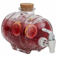 Gerimport Limonade / sap dispenser - 8000 ml - borosilicaat glas - met onderstel en kraantje