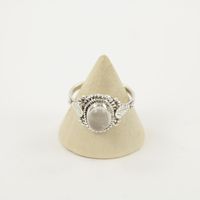 Zilveren Ring met Maansteen Maat 19 (Sterling Zilver 925)