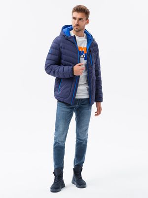 Geïsoleerd herenjack C356 - marineblauw, maat XXL Geïsoleerd herenjack C356 - marineblauw, maat XXL