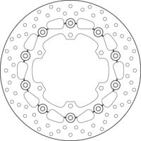 BREMBO Serie Oro remschijf, remschijven voor de moto, zwevend 78B40843