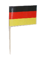 Cocktailprikkers van vlaggetjes Duitsland - 200x stuks - hapjes prikkers   -