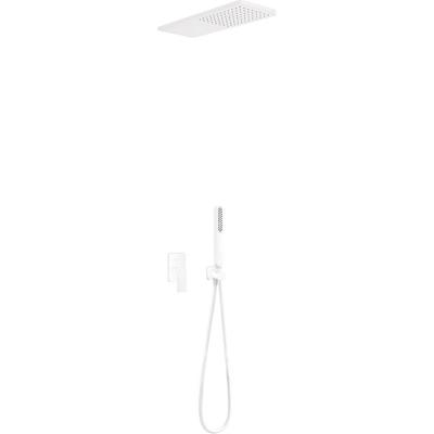 Regendouche set Tres Loft | Inbouw | Mengkraan | 2-weg | Vierkant | Wit mat