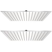 Regendouchekop 2 st 40x40 cm roestvrij staal