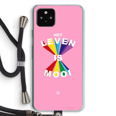 Het Leven Is Mooi: Pixel 5a 5G Transparant Hoesje met koord