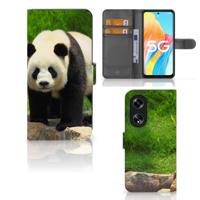 OPPO Reno8 T 5G | Telefoonhoesje | Met pasjeshouder | Panda
