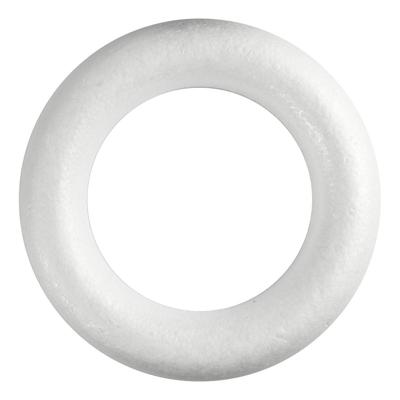 Creativ Company Styropor ring wit met platte achterkant, 35cm