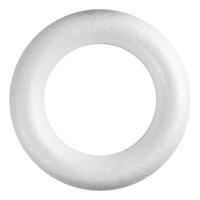Creativ Company Styropor ring wit met platte achterkant, 35cm