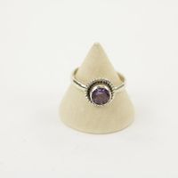 Zilveren Ring met Amethist Maat 17,5 - Model 1 (Sterling Zilver 925) - thumbnail