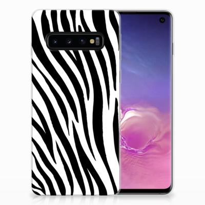 Samsung Galaxy S10 | TPU Hoesje | Zebra