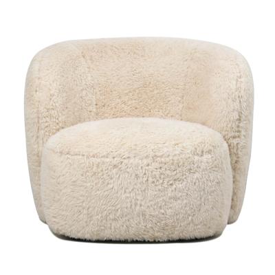 Fauteuil Aphrodite beige met bont