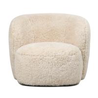 Fauteuil Aphrodite beige met bont