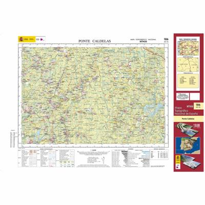 Topografische kaart 186 MT50 Ponte Caldelas | CNIG - Instituto Geográfico Nacional1