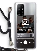Music Player: Oppo A95 5G Transparant Hoesje met koord