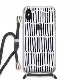 Moroccan stripes: iPhone XS Max Transparant Hoesje met koord