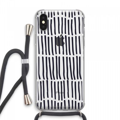 Moroccan stripes: iPhone XS Max Transparant Hoesje met koord