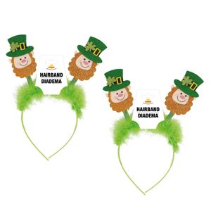 St. Patricks day verkleed diadeem/haarband - 6x - groen - voor volwassenen