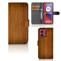 Motorola Moto G84 | Book Style Case | Donker Hout
